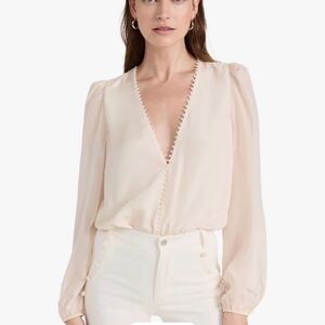 Cami NYC Ingrid Bodysuit (Cream) with Beading